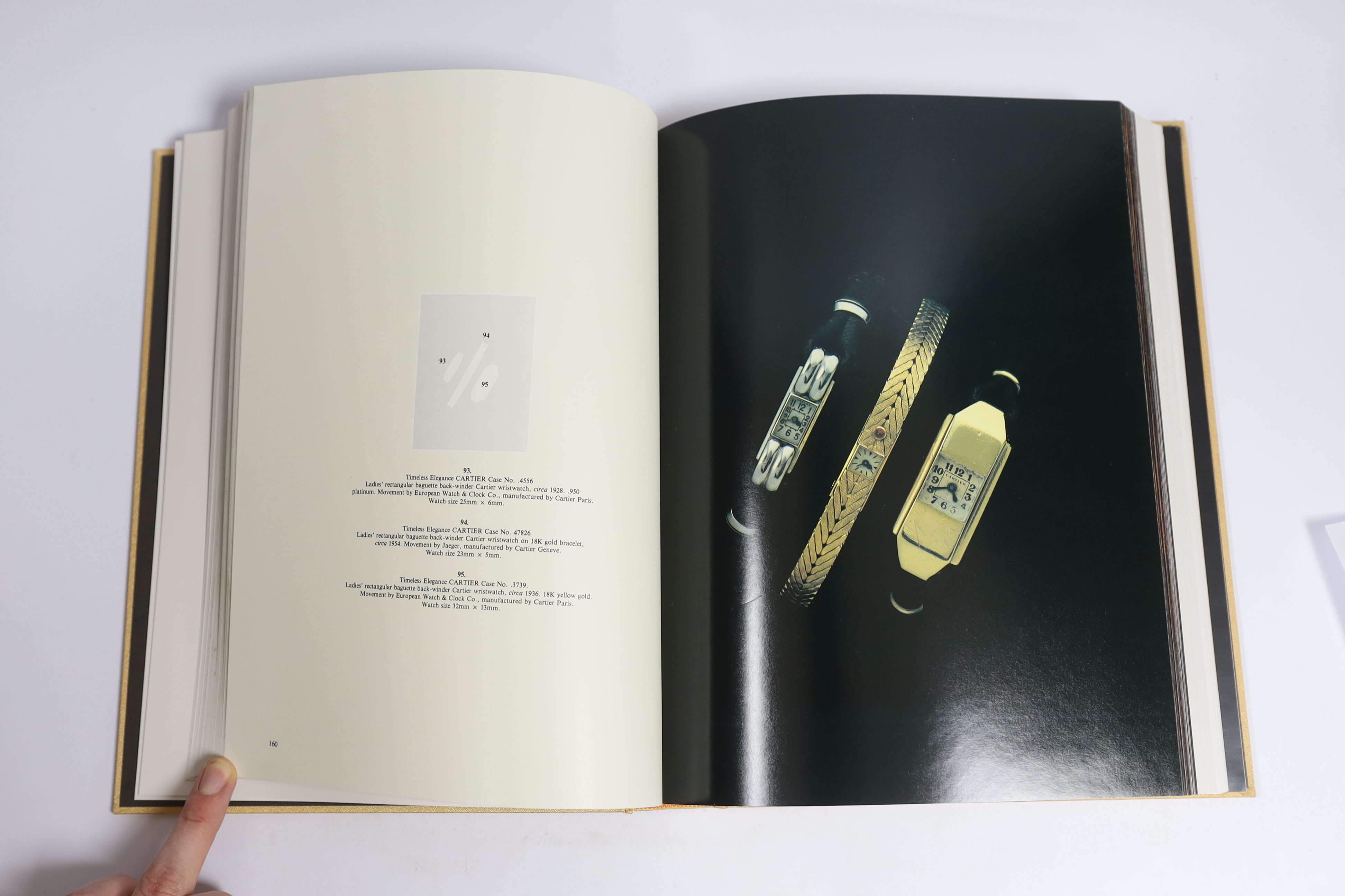 George Gordon- A Century of Cartier Wristwatches, published in 1989, with certificate.